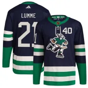 Youth Adidas Vancouver Canucks Jyrki Lumme Navy Reverse Retro 2.0 Jersey - Authentic