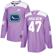 Youth Adidas Vancouver Canucks Noah Juulsen Purple Fights Cancer Practice Jersey - Authentic