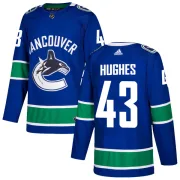 Youth Adidas Vancouver Canucks Quinn Hughes Blue Home Jersey - Authentic