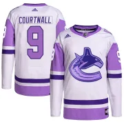 Youth Adidas Vancouver Canucks Russ Courtnall White/Purple Hockey Fights Cancer Primegreen Jersey - Authentic