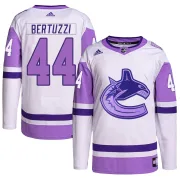 Youth Adidas Vancouver Canucks Todd Bertuzzi White/Purple Hockey Fights Cancer Primegreen Jersey - Authentic