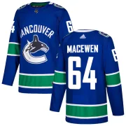 Youth Adidas Vancouver Canucks Zack MacEwen Blue Home Jersey - Authentic