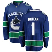 Youth Fanatics Branded Vancouver Canucks Kirk Mclean Blue Home Jersey - Breakaway