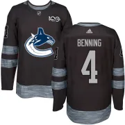 Youth Vancouver Canucks Jim Benning Black 1917-2017 100th Anniversary Jersey - Authentic