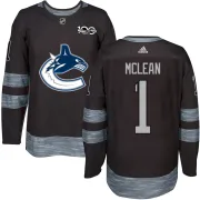 Youth Vancouver Canucks Kirk Mclean Black 1917-2017 100th Anniversary Jersey - Authentic